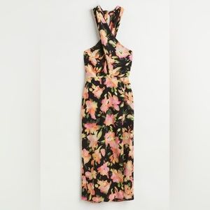 H&M halter neck wrap dress